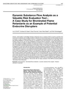 ENDOCRINE DISRUPTORS: RISK ASSESSMENT AND CONSENSUS PLATFORM doi:[removed]chimia[removed]CHIMIA 2008, 62, No. 5