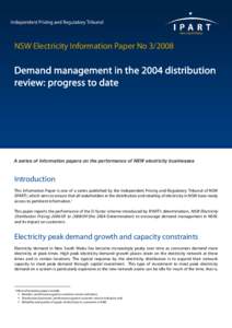 NSW Electricity Facts 3   Distribution businesses’ performance