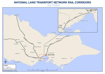 NATIONAL LAND TRANSPORT NETWORK RAIL CORRIDORS - VICTORIA MELBOURNE ! ( LAVERTON