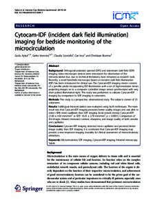 Cytocam-IDF (incident dark field illumination) imaging for bedside monitoring of the microcirculation