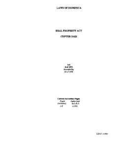 Act 6 of 1873 Arnendedby 23 ofCurrent Authorised Pages