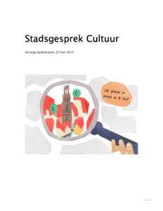 Verslag stadsgesprek cultuur