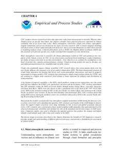 CHAPTER 4  Empirical and Process Studies CDC conducts diverse research activities that span time scales from intraseasonal to decadal. Whereas other chapters focus on specific time bands, this chapter considers basic phy