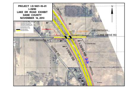 IExpansion Project - North segment, map - Lake Drive Road bridge, November 2013