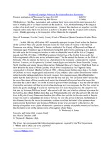 Southern Campaign American Revolution Pension Statements Pension application of Westwood A. Jones S21325 fn21NC Transcribed by Will Graves[removed]Methodology: Spelling, punctuation and grammar have been corrected in so