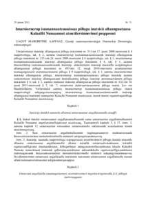 29. januarNr. 71. Imarsiornerup isumannaatsuunissaa pillugu inatsisit allannguutaasa Kalaallit Nunaannut atuutilersinnerinut peqqussut