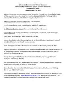 AIS Advisory Committee March 28, 2013 meeting notes