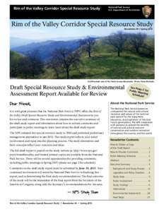 Rim of the Valley Corridor Special Resource Study  National Park Service U.S. Department of the Interior  Rim of the Valley Corridor Special Resource Study