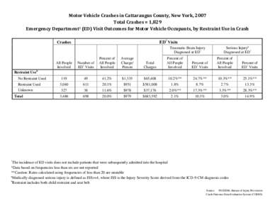 Motor Vehicle Traffic Injuries - Cattaraugus County, New York