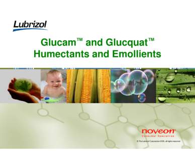 Glucam™ and Glucquat™ Humectants and Emollients