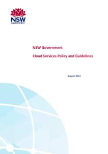 Endorsed - Cloud Services Policy and Guidelines final 4 Oct amend