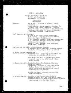 STATE OF CALIFORNIA Minutes of the Meeting of the State Lands Commission Sacramento, California, APPEARANCES Ptesent: