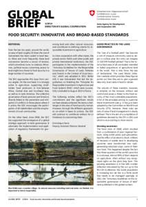 Food Security: Innovative and Broad-based Standards