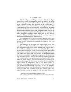 1. AN ANALYSIS 1 After four days of searching examination of the State Paper 2 issued by the Cabinet Mission and the Viceroy on behalf of the British