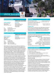 UNSW Australia QQ Kensington Campus QQ OPEN DAYS  CRICOS provider number 00098G