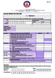 VAT[removed]Physical Address: Finance House, High Court Road Postal Address: Commissiner Domestic Taxes, Lesotho Revenue Authority, P.O. Box 1085, Maseru 100, Lesotho Tel: +[removed]Fax: +[removed]Website: www.lra