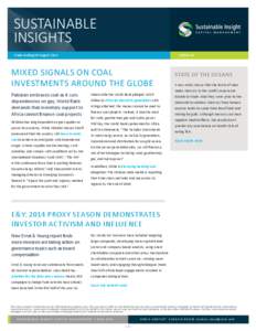 SUSTAINABLE INSIGHTS Week ending 08 August 2014 Edition 54