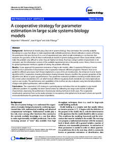 Villaverde et al. BMC Systems Biology 2012, 6:75 http://www.biomedcentral.com[removed]METHODOLOGY ARTICLE  Open Access