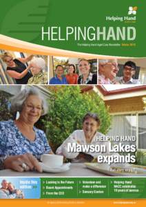 HELPINGHAND The Helping Hand Aged Care Newsletter Winter 2010 Helping Hand  Mawson Lakes