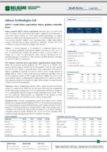 Infosys Technologies Ltd  15 AprilResults Review15 April 2011