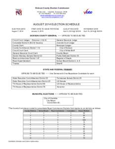 Dickson County Election Commission PO Box[removed]Charlotte, Tennessee[removed]P[removed] .. (F[removed]removed] www.dicksoncountyelection.com