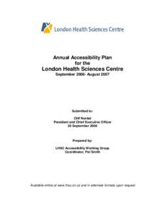 London Health Sciences Centre / Healthcare / Victoria Hospital / Accessibility / Geriatrics / Patient safety / Health care provider / Health care / Occupational therapy / Medicine / Health / University Hospital