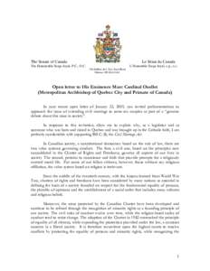 Microsoft Word - Letter to Cardinal Ouellet _09-02-05_.doc