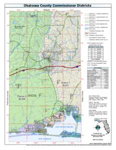Okaloosa County Commissioner Districts Alabama R22W  R23W