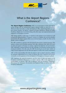 Brussels / Airport Regions Conference / ARC / Airport / Aviation and the environment / Transport / Europe / Airports Council International Europe
