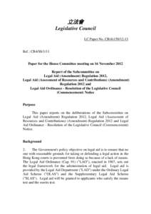 立法會 Legislative Council LC Paper No. CB[removed]Ref.: CB4/SS/1/11