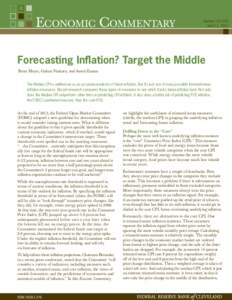 ECONOMIC COMMENTARY  Number[removed]April 11, 2013  Forecasting Inﬂation? Target the Middle