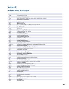 Annex II Abbreviations & Acronyms A ADB AIJ ALM