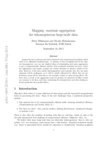 Magging: maximin aggregation for inhomogeneous large-scale data arXiv:1409.2638v1 [stat.ME] 9 SepPeter B¨