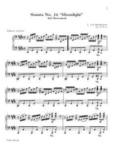 1  Sonata No. 14 “Moonlight” 3rd Movement L. van Beethoven Op. 27, No. 2