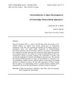 Intermediation in Open Development: A Knowledge Stewardship Approach