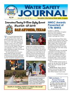 WATER SAFETY  JOURNAL May 2013 • Vol. 29, No. 1  Newsletter of the National Water Safety Congress