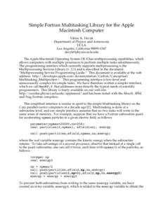 Subroutines / Holism / Source code / University of Cambridge Computer Laboratory / Process / Fortran / Stack / Multiprocessing / Parameter / Computing / Computer programming / Software engineering