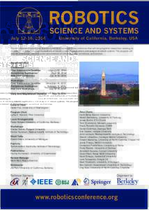 ROBOTICS SCIENCE AND SYSTEMS July 12-16, 2014  University of California, Berkeley, USA