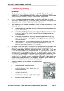 SECTION 2 – UNDERTAKING THE STUDY  2. Undertaking the study Introduction 2.1