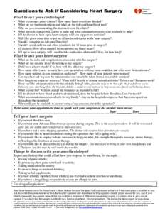 Microsoft Word - Questions Before Heart Surgery.doc
