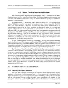 New York City Department of Environmental Protection  Waterbody/Watershed Facility Plan Westchester CreekWater Quality Standards Review