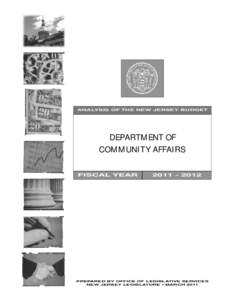 ANALYSIS OF THE NEW JERSEY BUDGET  DEPARTMENT OF COMMUNITY AFFAIRS FISCAL YEAR