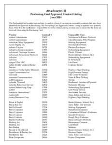 Microsoft Word - P-Card Approved Contract List June 2014