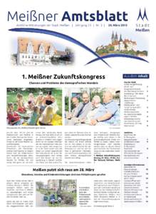 Meißner Amtsblatt Amtliche Mitteilungen der Stadt Meißen | Jahrgang 23 | Nr. 3 | 20. MärzMeißner Zukunftskongress
