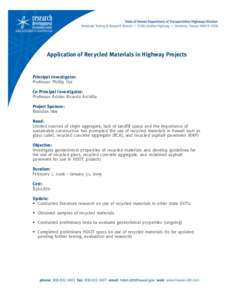 Microsoft Word - ApplicationofRecycledMaterials.doc