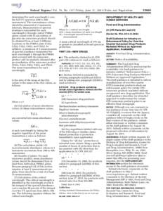 Federal Register / Vol. 76, No[removed]Friday, June 17, [removed]Rules and Regulations  DEPARTMENT OF HEALTH AND HUMAN SERVICES Food and Drug Administration