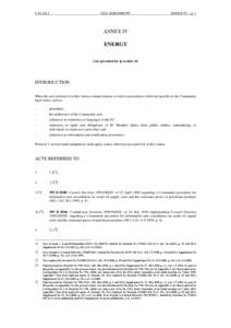 [removed]EEA AGREEMENT - ANNEX IV – p. 1