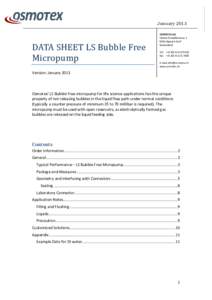 JanuaryDATA SHEET LS Bubble Free Micropump  OSMOTEX AG