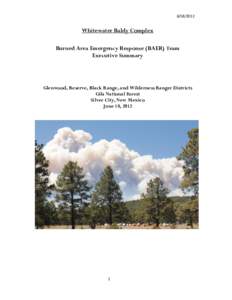 [removed]Whitewater Baldy Complex Burned Area Emergency Response (BAER) Team Executive Summary