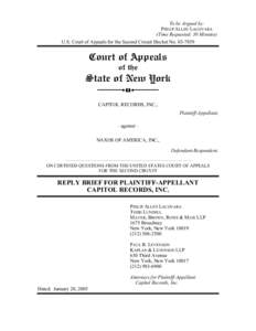 To be Argued by: PHILIP ALLEN LACOVARA (Time Requested: 30 Minutes) U.S. Court of Appeals for the Second Circuit Docket No[removed]Court of Appeals